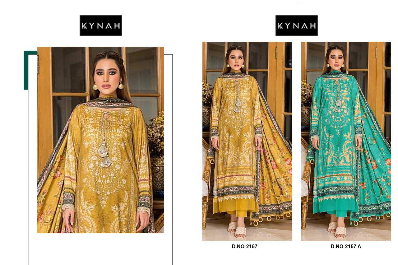 Kynah 2157 Embroidery Cotton Printed Pakistani Suits Wholesale Shop In Surat
